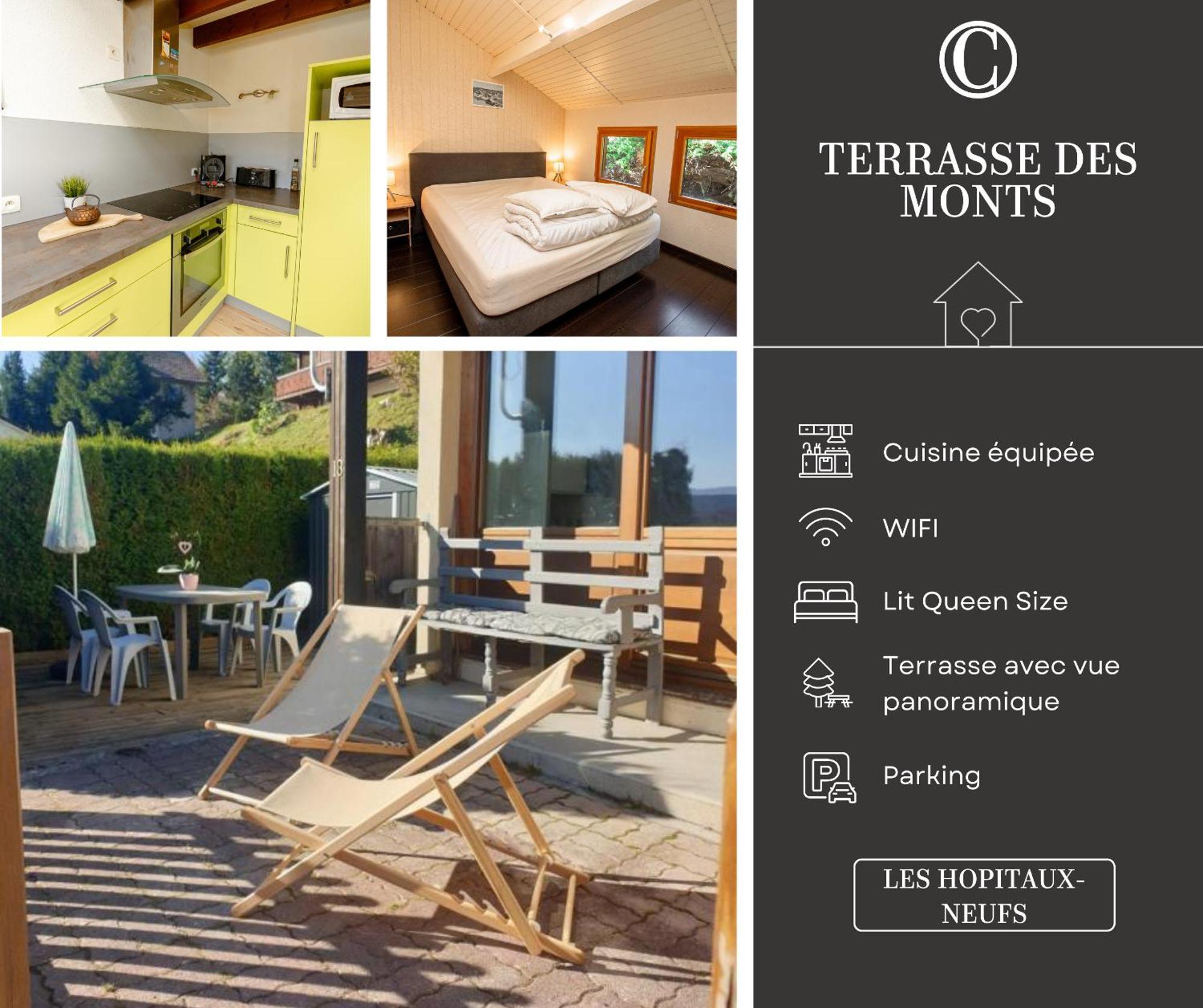Terrasse Des Monts - Duplex Independant De Charme Apartment Les Hopitaux-Neufs Екстериор снимка